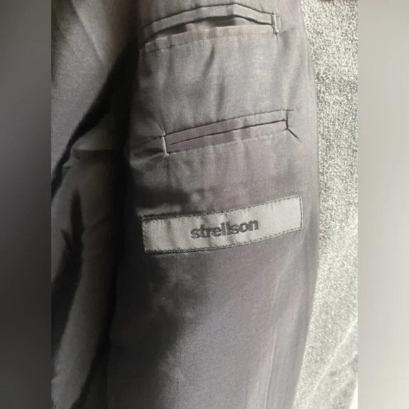 Strellson Soft Collection Virgin Wool Suit Jacket Blazer Textured Grey Sz 50 - Picture 9 of 14